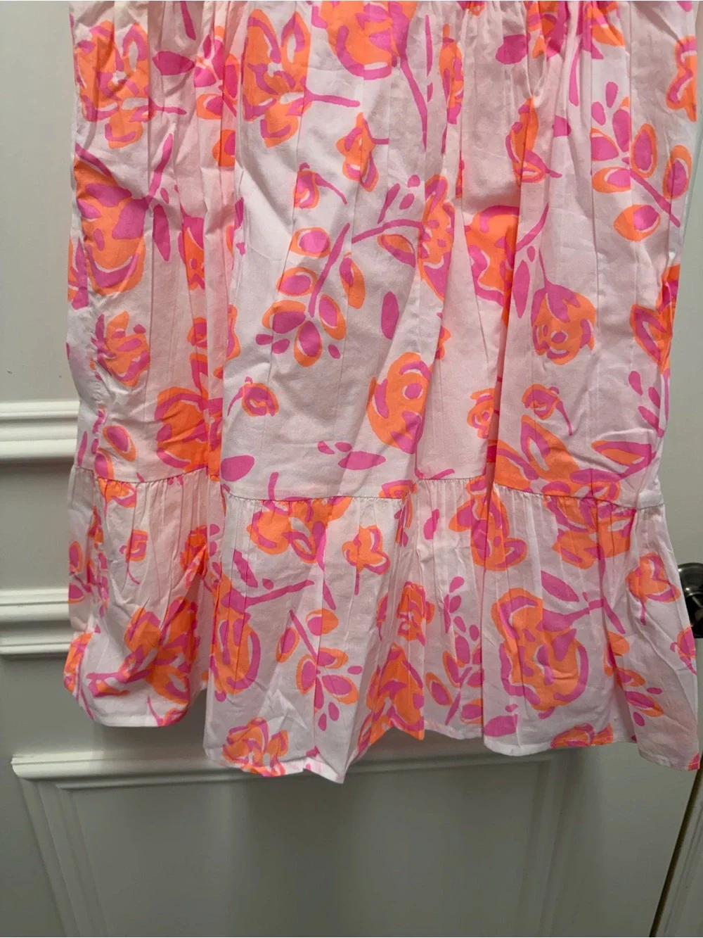 NWT Vineyard Vines Pink and Orange Floral Sundress with Ruffle Straps